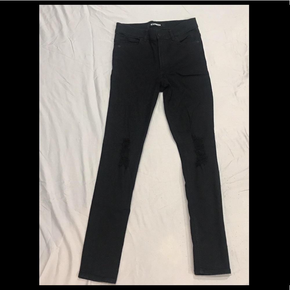 Black high rise skinny jeans - legging